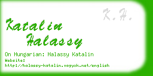 katalin halassy business card
